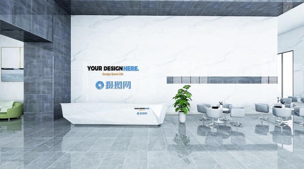 backdrop quầy lễ tân đẹp