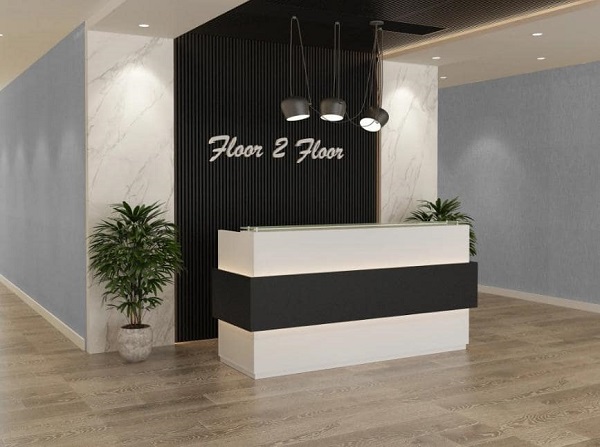 backdrop lễ tân chuyên nghiệp