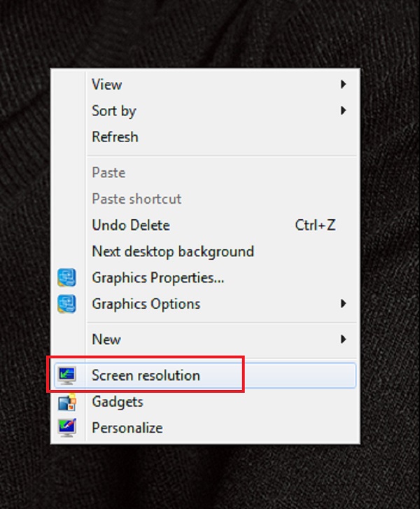 điểu chỉnh độ phân giải màn hình