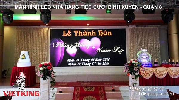 màn hình led p5 nhà hàng bình xuyên