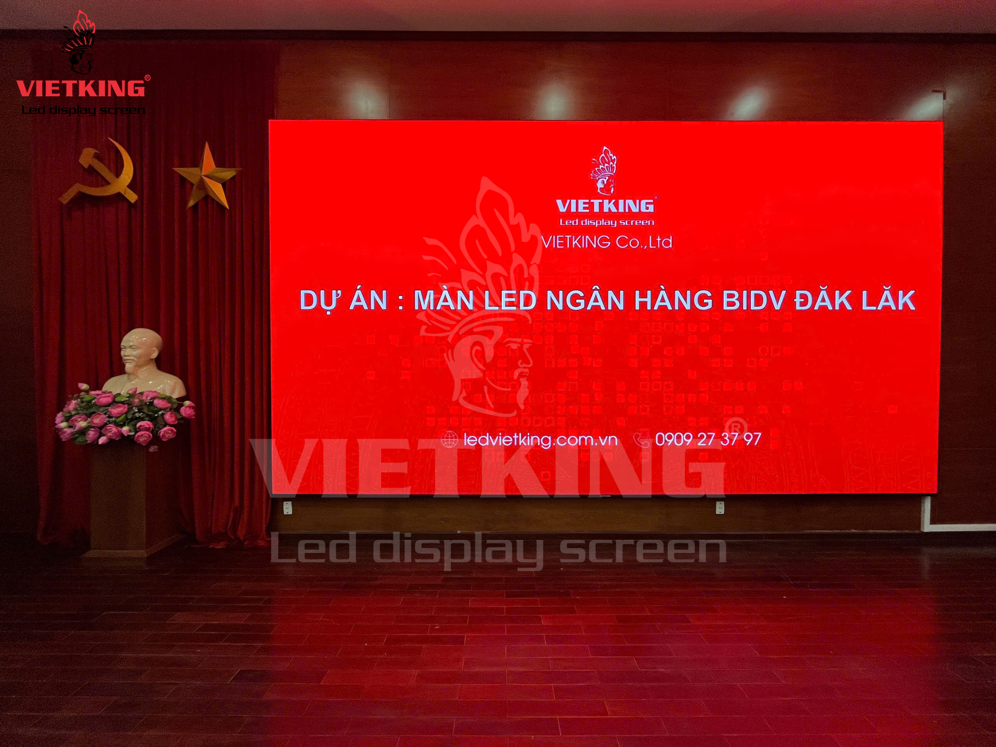 Màn hình led trong nhà BIDV Daklak