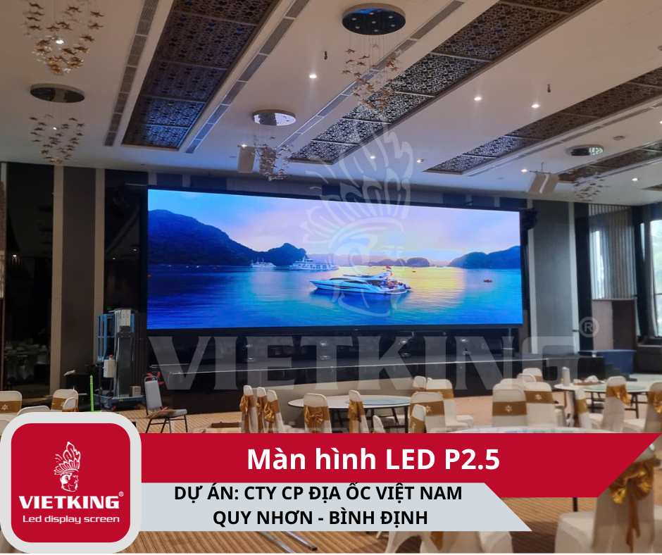Màn hình LED P2.5 indoor - Địa ốc Quy Nhơn, Bình Định