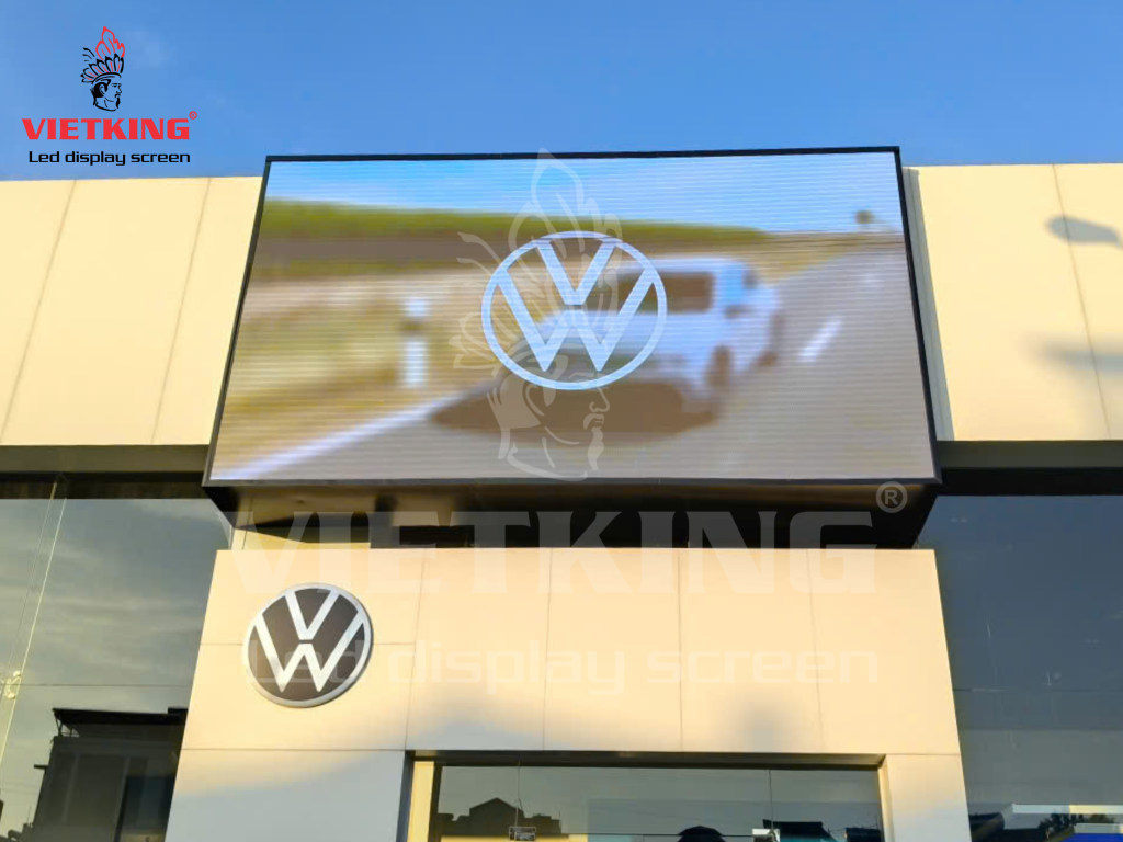 Màn hình LED P4 ngoài trời Vietking lắp đặt tại showroom Volkswagen Hà Nội