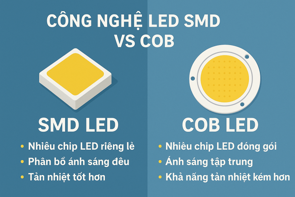 So sánh Công nghệ LED SMD và COB trong màn hình hiển thị hiện đại