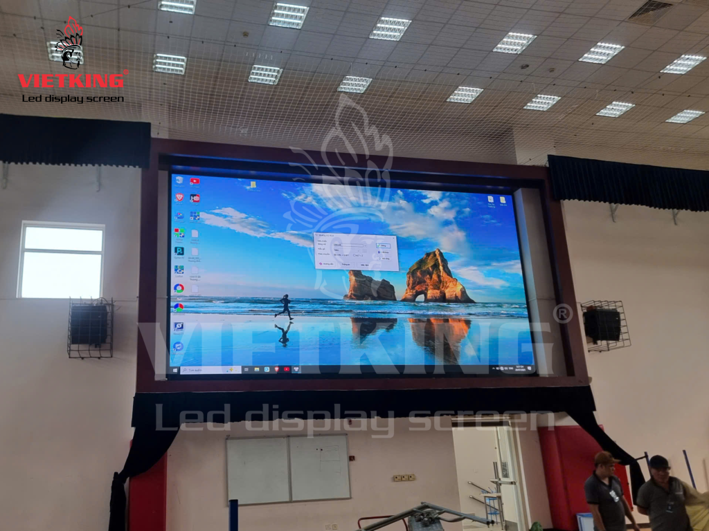 Màn hình LED P3 trong nhà tại trường BVIS kích thước 7680x4032mm