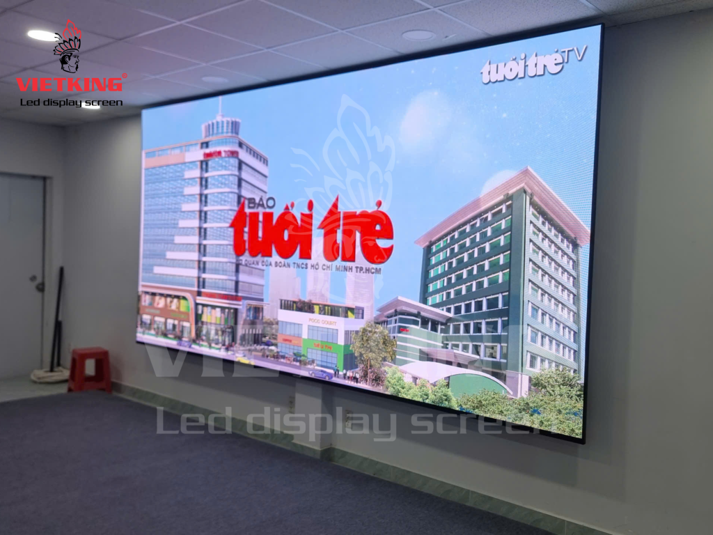 Màn hình LED P2 indoor hiển thị sắc nét – dự án Báo Tuổi Trẻ