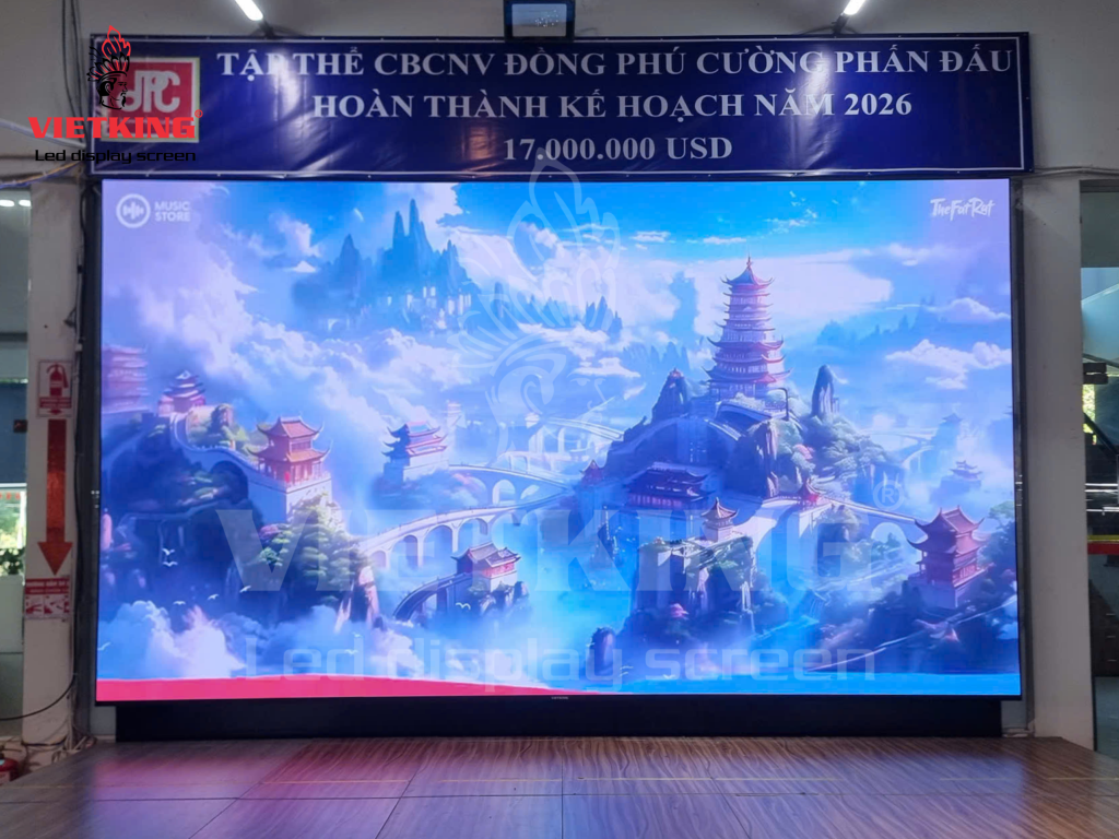 Màn hình LED P2 indoor tại công ty Phú Cường Đồng Nai