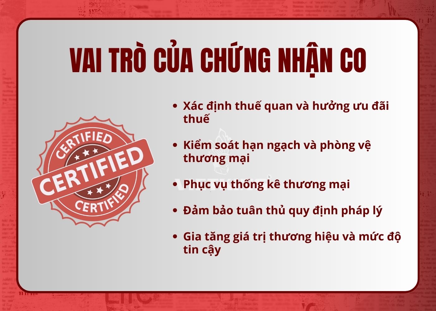 Vai trò và mục đích của chứng nhận CO