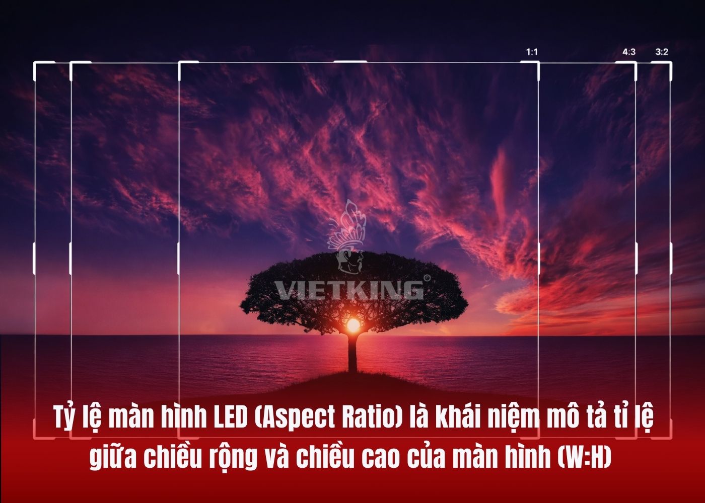 Tỉ lệ màn hình LED là thông số biểu thị mối quan hệ tương quan giữa chiều rộng và chiều cao của màn hình Tỷ lệ màn hình LED là gì?