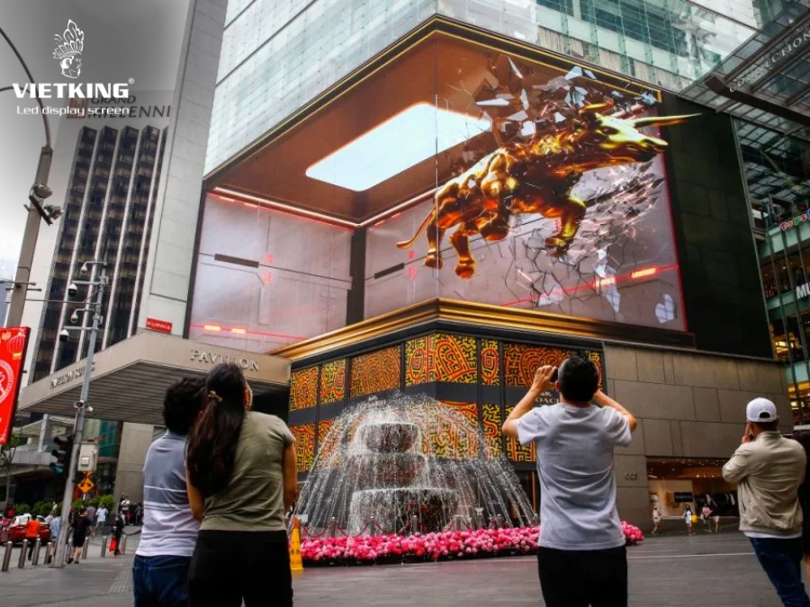 Chi phí của loại màn hình LED 3D khá cao Nhược điểm của màn hình quảng cáo LED 3D ngoài trời