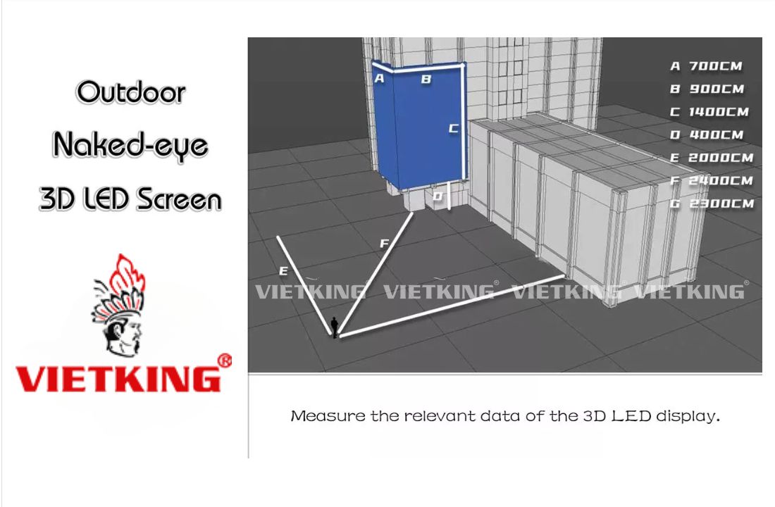 Cần xem xét góc nhìn, góc nắng, độ cao để có được hình ảnh 3D chân thực nhất Thiết kế màn hình LED 3D