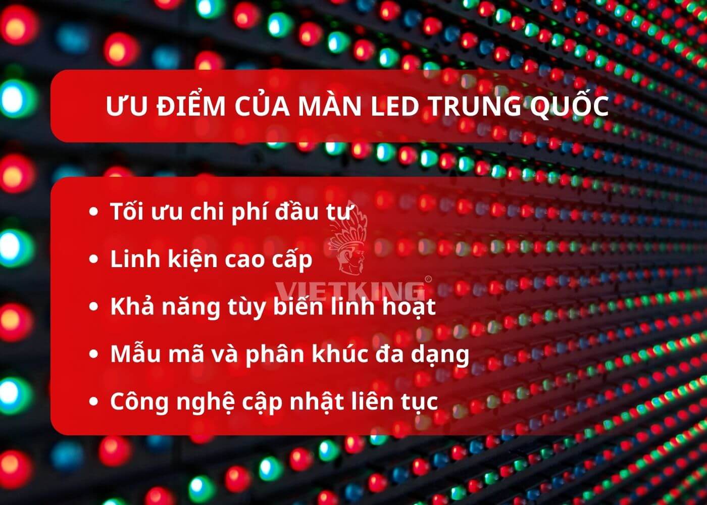 Đánh giá chất lượng của màn hình LED Trung Quốc