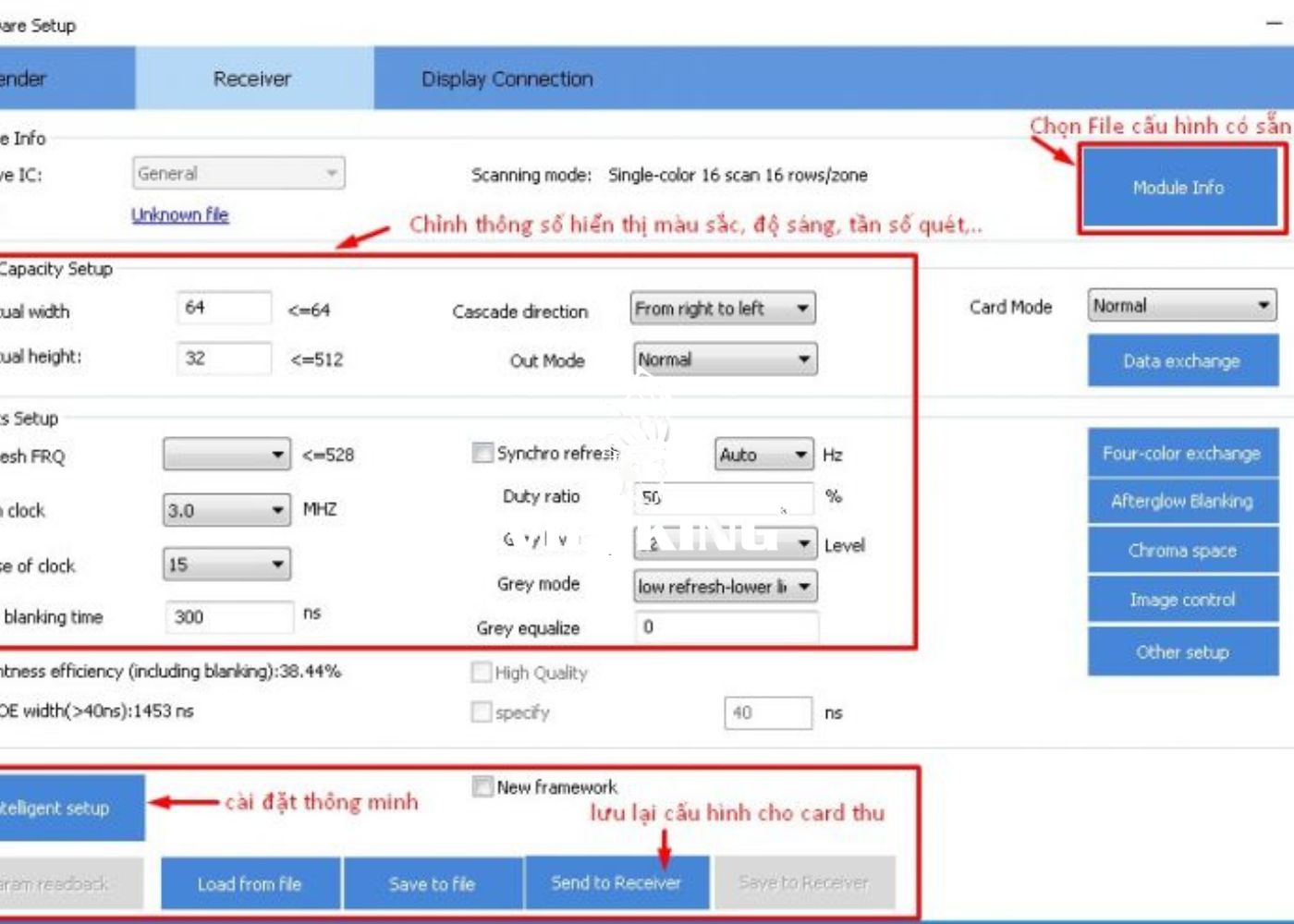 Chọn độ phân giải màn LED qua phần mềm led studio