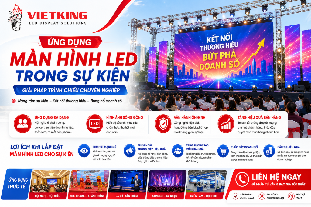 Màn hình LED sự kiện là giải pháp trình chiếu hiện đại giúp nâng cao hình ảnh thương hiệu