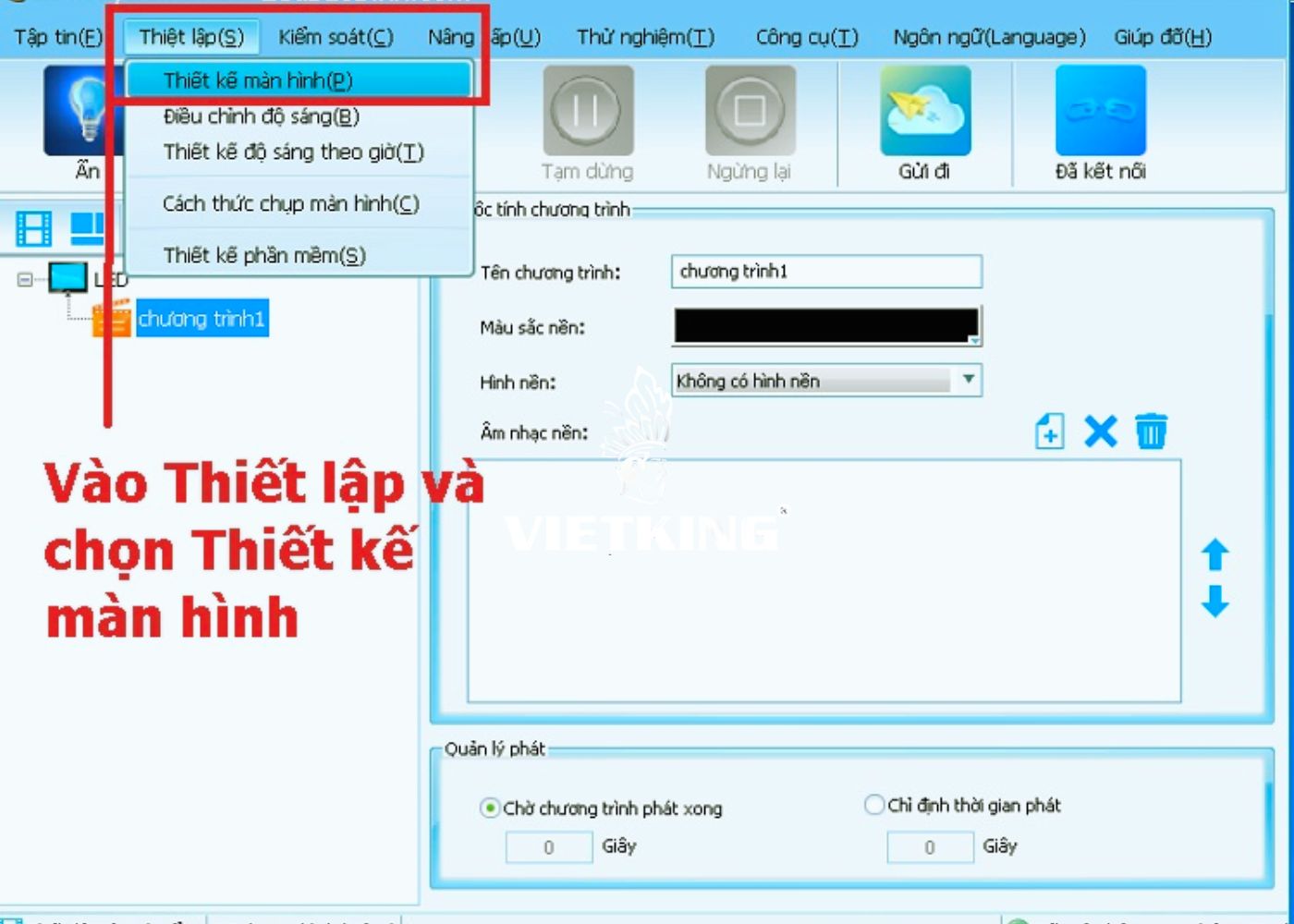cách truy cập màn hình led MPlayer
