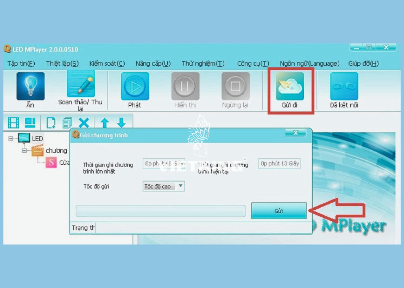 cách sử dụng phần mềm led mplayer