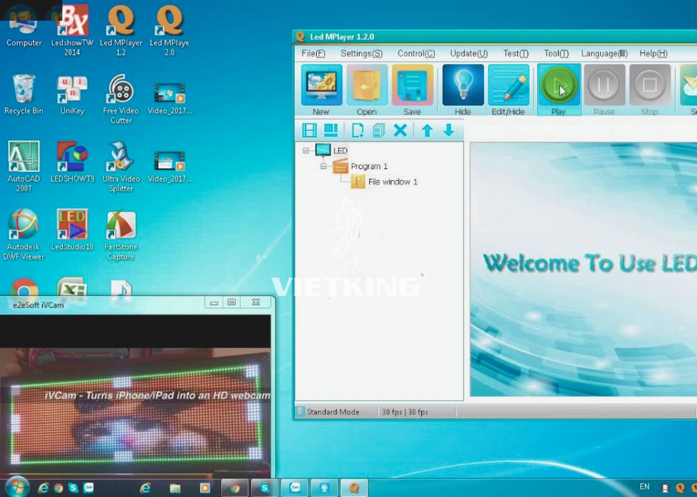 chức năng của phần mềm led mplayer