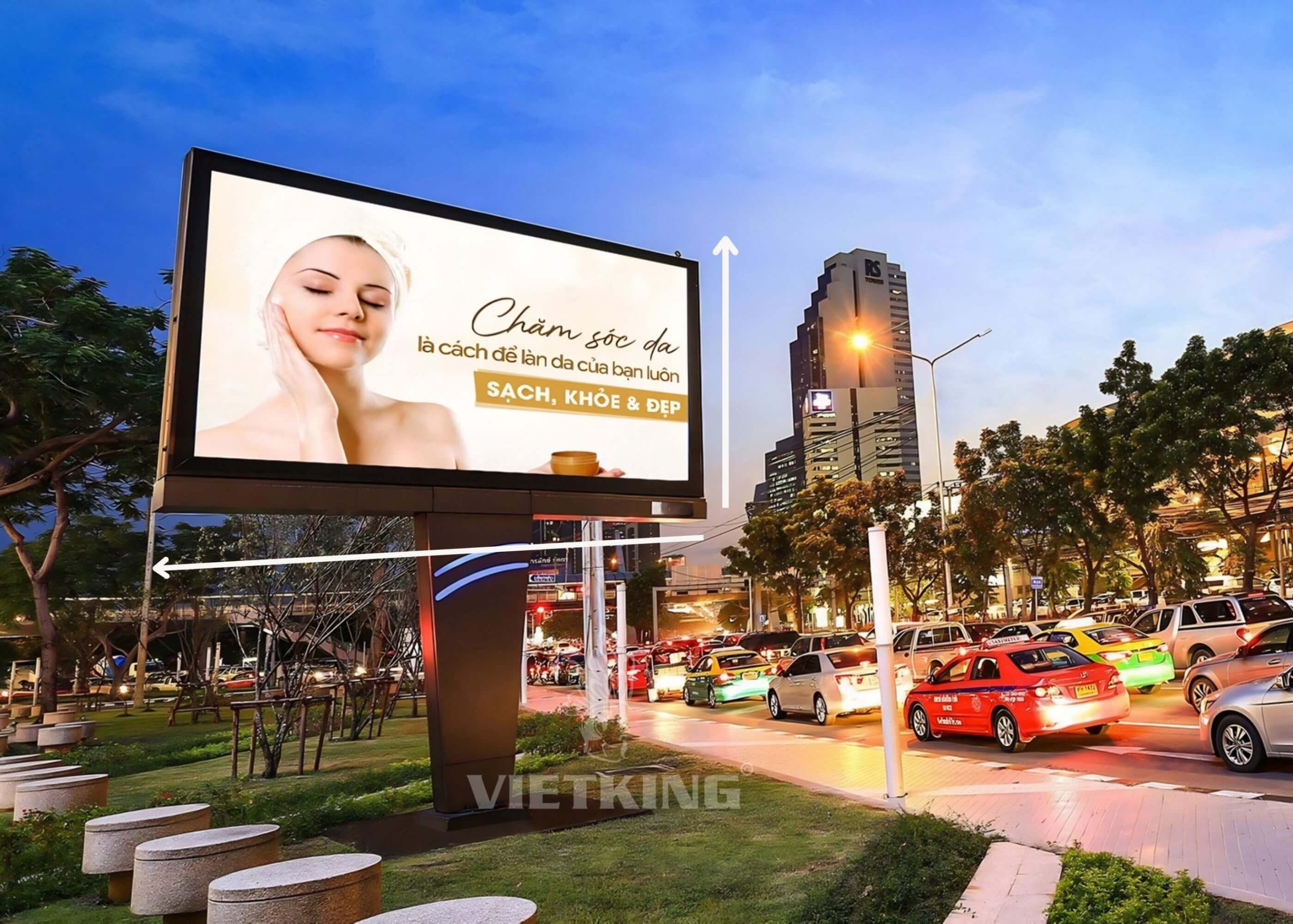 Quy định treo biển quảng cáo ngoài trời về kích thước