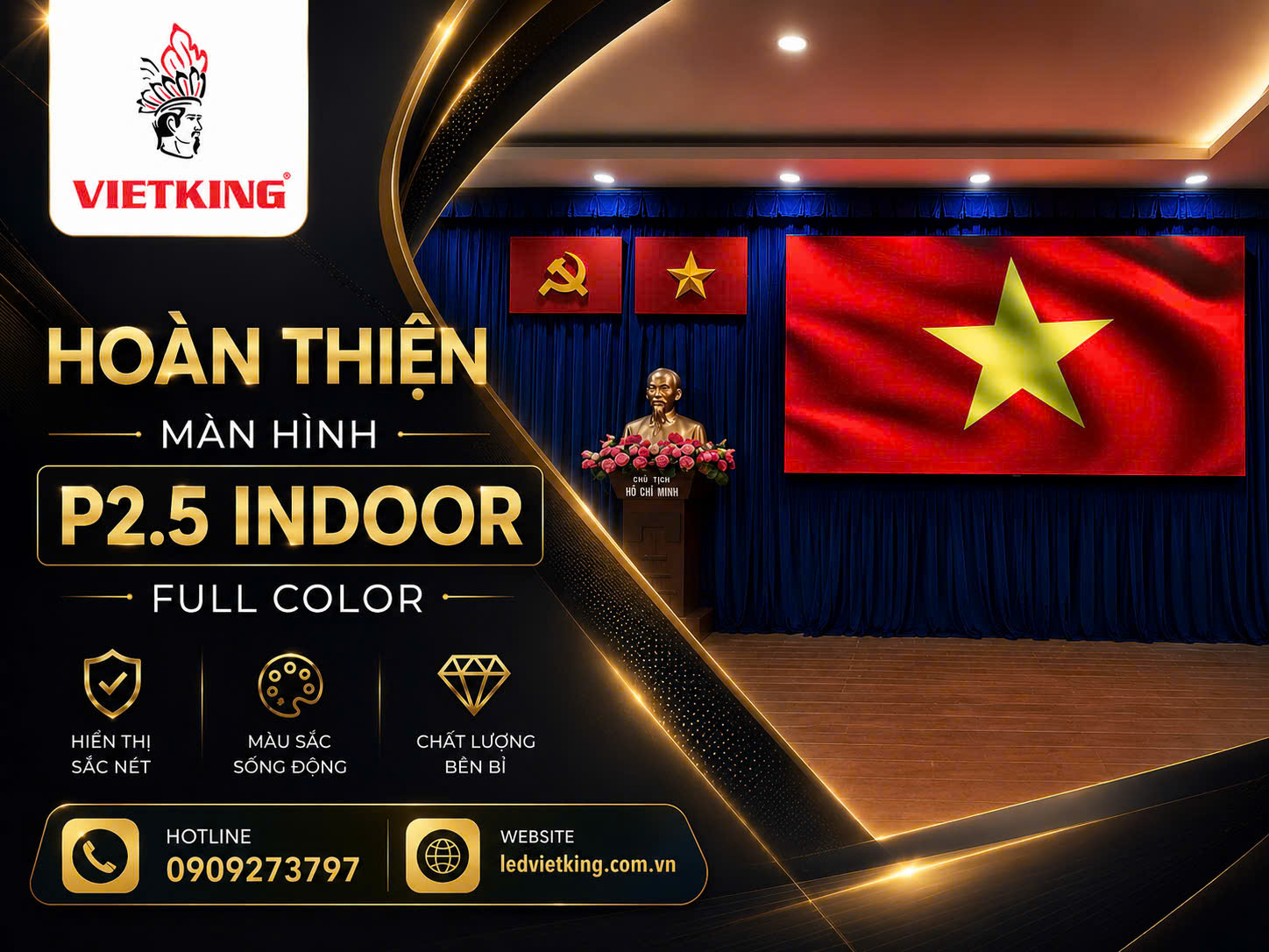 Dự Án Màn Hình LED P2.5 Indoor Tại Hội Trường Cơ Quan Nhà Nước